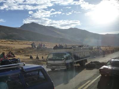 Greve sur la route Puno - Cusco