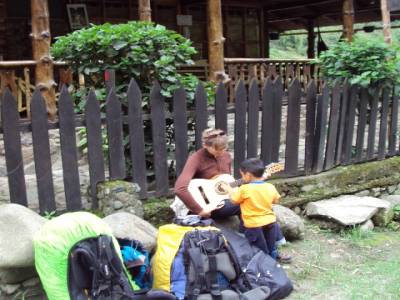 Devant notre logement a Apuela - Region d'otavalo