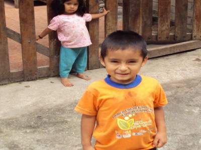 Devant notre logement a Apuela - Region d'otavalo