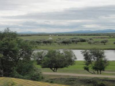 Premier paysage apres la frontiere