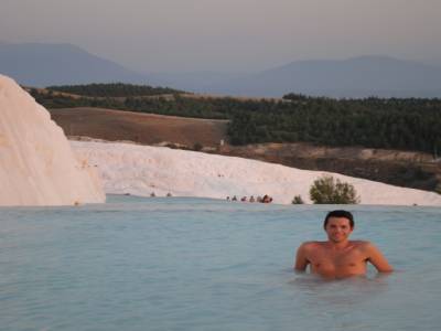 coucher de soleil pamukkale