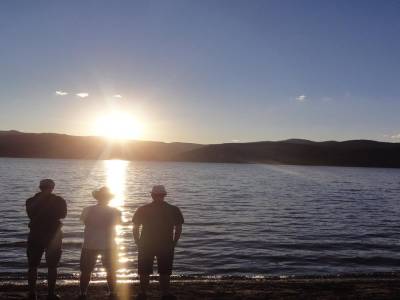 Coucher de soleil sur le lac de Panguitch