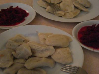 Des pierogis, spécialité polonaise