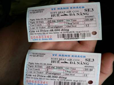 Voyage en train et Hoi An.