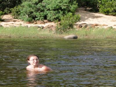 Baignade aux chutes de Tek  Chhou
