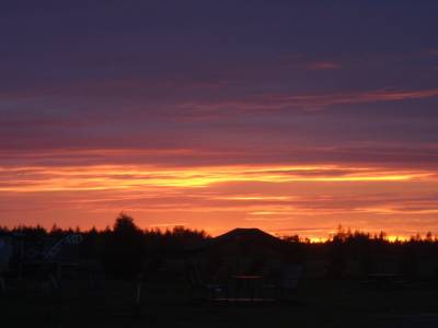 Coucher de soleil au départ du lac st Jean