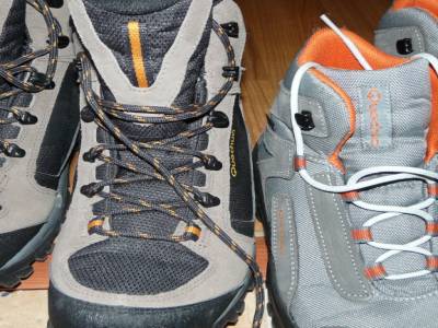 nos chaussures neuves avant!