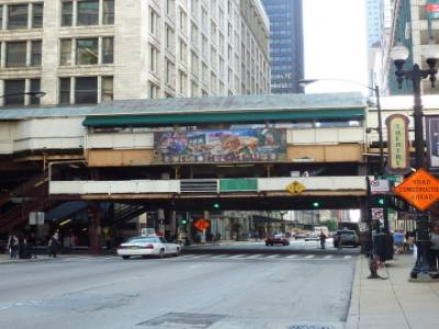 Station du Métro Aérien au coeur du Loop