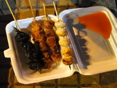 On teste des brochettes