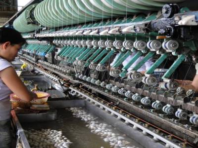 L'usine de soie. 