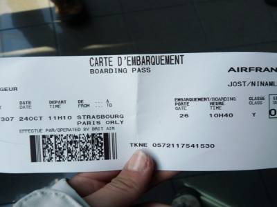 Billet pour Orly