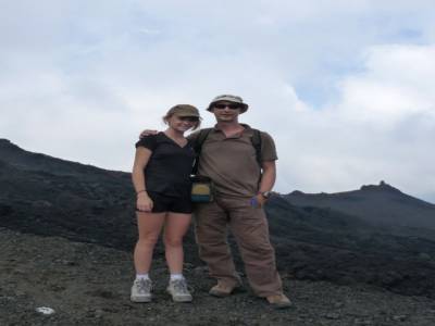 Nina et Daniel sur la Fournaise