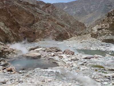 Mini geysers...