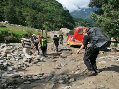 Les km à pied après la frontière