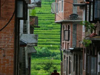 Et au bout de la rue... les rizières