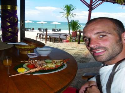 langouste Grillee au bord de la mer, c est encore mieux!!!