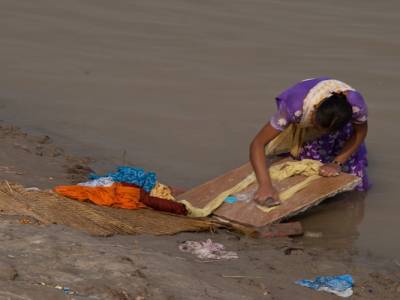 Sur les ghats à Varanasi