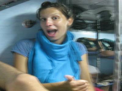 Dans le train pour Mumbai