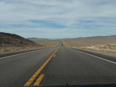 Sur la route de la vallée de la Mort