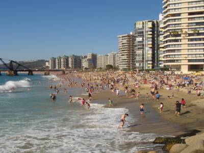 La plage a Vina un dimanche PM