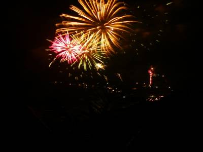 les feux d artifices vus du balcon
