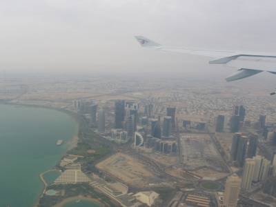 survol de DOHA au Qatar