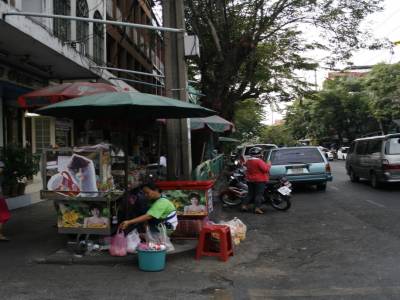 les standes dans la rue