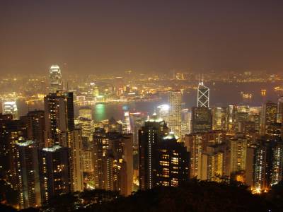 vue de HK depuis Victoria Peak de nuit