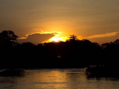 Coucher de soleil chez Mama