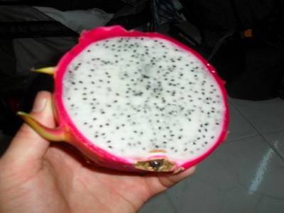 Dragon fruit: c blanc et noir a l interieur mmmmmmmhhhhh