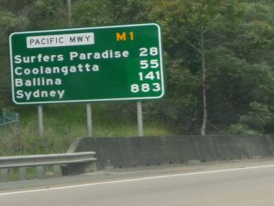 La  pacific Motorway à la sortir de Brisbane