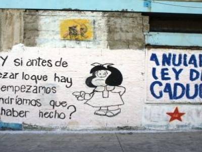 Graff politique a Montevideo, avec Mafalda...