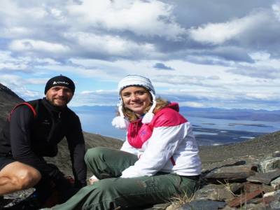 Avec Inga, vue sur Ushuaia et sa baie