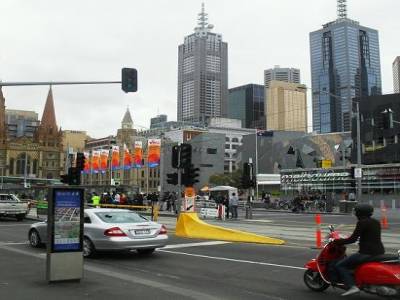 Melbourne sous le ciel gris