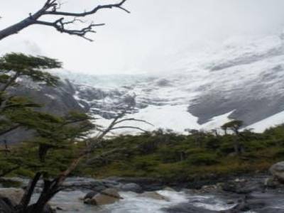 Un glacier, surplombant le campement Italiano