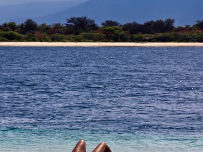 Sur une plage des Gili