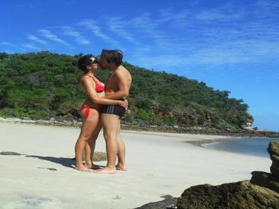 Seuls sur cette plage, on s'est bien amuses !