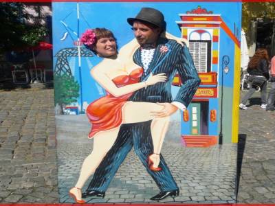 Danseurs de tango à la Boca