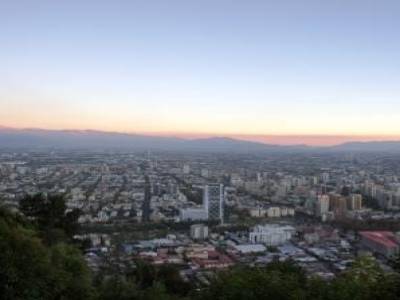 Santiago, vue du cerro San Cristobal