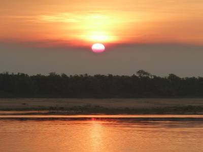 Couche de soleil a Kratie