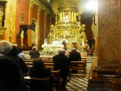 l´autel en or de la cathedrale