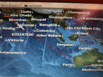 Itinéraire Abu-Dhabi - Melbourne