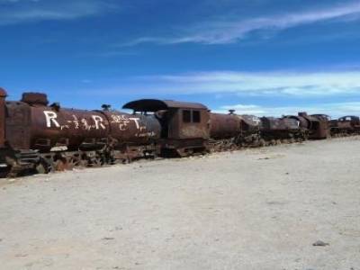 Le cimetiere de train d´Uyuni
