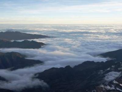 La mer de nuage, en haut du Huayna