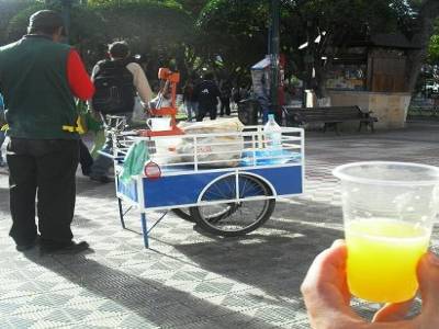 et les jus d´orange sont frais !