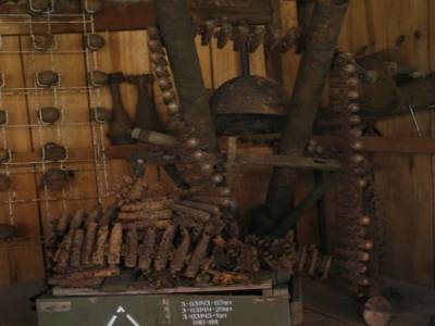 collections d'armes à la guesthouse