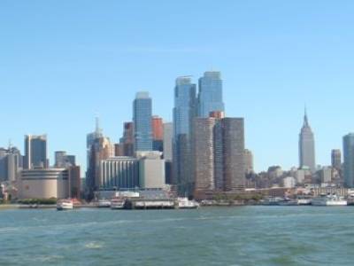 Vue sur NYC depuis l'Hudson