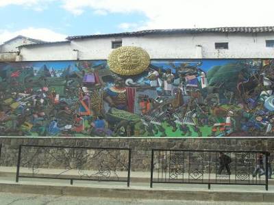 Fresque que Thomas adore, je sais pas pkoi, y a qd meme un centaure dessus, ce qui n a rien a faire avec les incas....