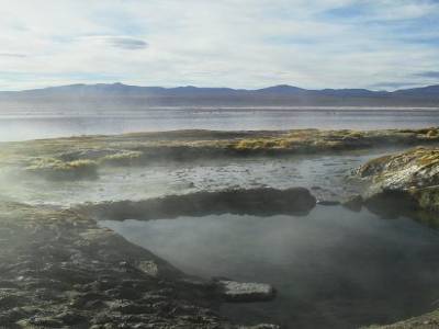 la laguna colorada au petit matin...
