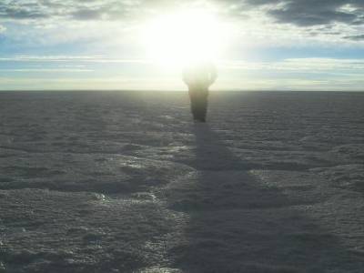Lever de soleil sur le salar....